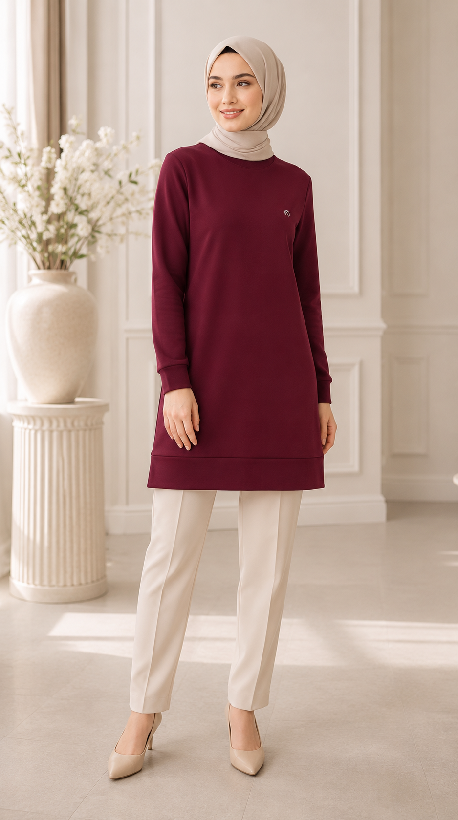Asrınzadem Kristal Tunik 263704 - Bordo